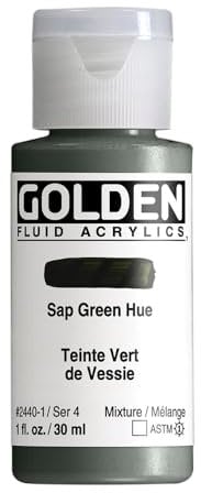 Pro-Art Golden Fluid Acrylic Paint 1 oz-Historical Sap Green Hue