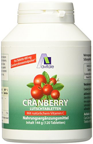 Avitale Cranberry Lutschtabletten, 120 Stück, 1er Pack (1 x 144 g)