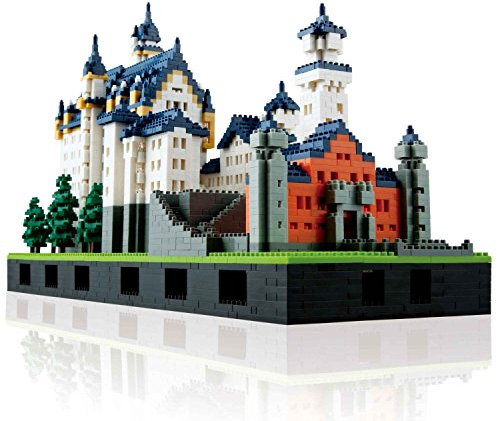 nanoblock NB-009 - Schloss Neuschwanstein Deluxe Edition, Minibaustein 3D-Puzzle, Advanced Hobby Series, 5800 Teile, Schwierigkeitsstufe 7, für Experten