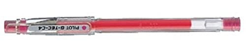 Pilot G-Tec C4 Gel Microtip Rollerball Pen, 0.4 mm Tip - Pink, Box of 12