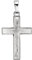 Jobo Damen Anhänger Kreuz 585 Gold Weißgold eismatt Kreuzanhänger Weißgoldkreuz