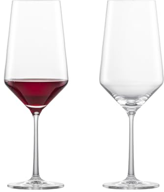 Zwiesel Glas Pure Bordeaux Red Wine Glass (Set of 2), Bordeaux Glasses for Red Wine, Dishwasher-Safe Tritan Crystal Glasses, Made in Germany (23 Ounce)