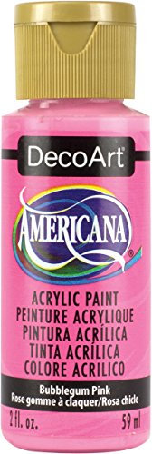 DecoArt Americana 2 oz Acrylic Multi-Purpose Paint, Bubblegum Pink