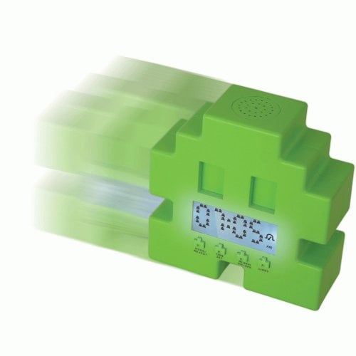 Bluw Retro Game Alarm Clock, Grün, Space Alien Retro Arcade Wecker