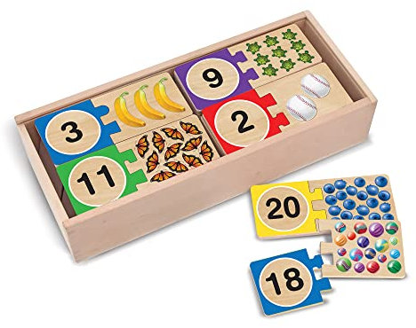 Melissa & Doug Self-Correcting Number Puzzles, Developmental Toy, Motor Skills, 3+, Gift for Boy or Girl