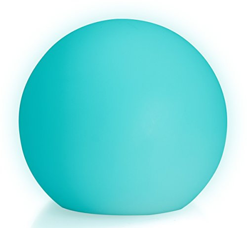 LED-Highlights Tischlampe Kugel 20 cm Aufladbar mit Akku Farbwechsel Fernbedienung Dimmbar Lampe Kugellampe, Kugelleuchte Leuchtkugel Innen
