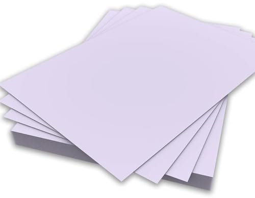 A4 Lilac Colour Paper 80gsm Sheets Double Sided Printer Paper Copier Origami Flyers Drawing School Office Printing 210mm x 297mm (A4 Lilac Paper - 80gsm - 100 Sheets)