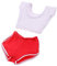 Fenteer 1/6 Weibliche Weiß Top Shirt + Rot Shorts Kleidung für 12 '' Action-Figuren, Rot