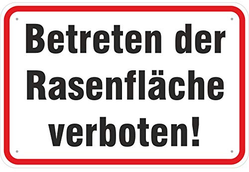 Schild Betreten der Rasenfläche verboten aus Aluminium-Verbundmaterial 3mm stark 30 x 45 cm