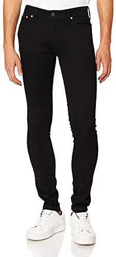 JACK & JONES Men's Jjiliam Jjoriginal Am 009 Lid Noos Jeans, Black Denim, 33W / 30L