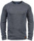 Blend BHDan Herren Strickpullover Feinstrick Pullover mit Rundhalsausschnitt Baumwollmischung Label-Patch Regular fit, Größe:XL, Farbe:Ensign Blue (70260)