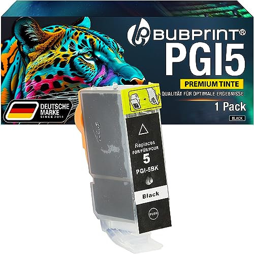 Bubprint Kompatibel Druckerpatrone als Ersatz für Canon PGI-5BK für Pixma IP3300 IP3500 IP4200 IP4300 IP4500 IP5200 IX4000 MP510 MP600 MP610 MP970 MX700 Schwarz