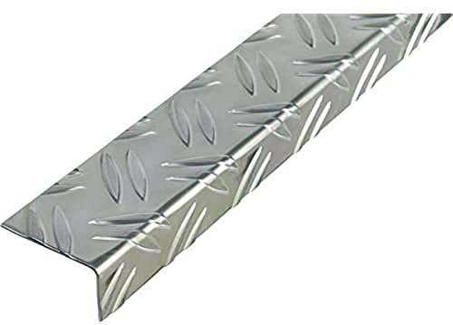 GAH-Alberts 468927 Angle Profile | Ridged Embossing | Aluminium Blank | 1000 x 65.6 x 35.5 mm