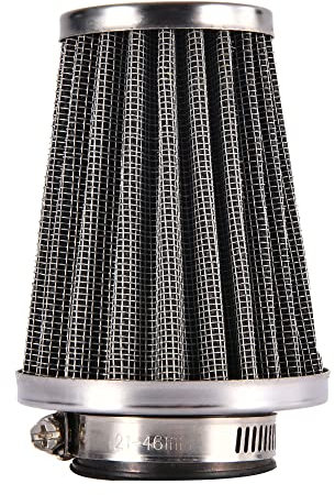 GOOFIT Filtro Aria a Cono Moto 35mm Verticale Universale Pit Bike sostituzione per 47cc 49cc 50cc 70cc 90cc 110cc 125cc Motocross Ciclomotoreee Pocket Bike Scooter Quad Nero