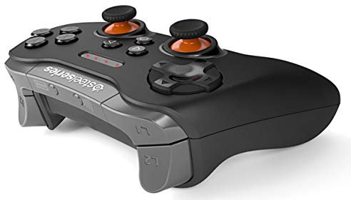 SteelSeries Stratus XL - Controlador de juegos inalámbrico, Bluetooth, 14 botones, (Windows/Android/Samsung Gear VR/HTC Vive/Oculus), negro