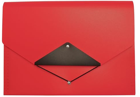 Cathedral Products 13 Pocket Triangle Flap Expanding File - Red