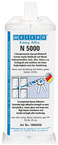 WEICON Easy-Mix N5000 50 ml Epoxyd-Klebstoff für Industrie, Metall & Kunststoff, glasklar