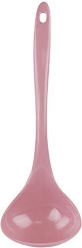 Reston Lloyd Melamine Soup Ladle Kitchen Utensil, Premium Quality Utensil with Heat Resistant Ergonomic Handle, Durable BPA-Free Plastic, 10.5 inch long, One Piece, Pink