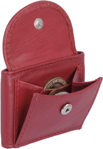 LEAS Extra kleine Minibörse Echt-Leder, rot Mini-Edition