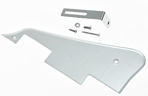 KAISH Silver Mirror LP Guitar Pickguard with Chrome Bracket for Epiphone Les Paul