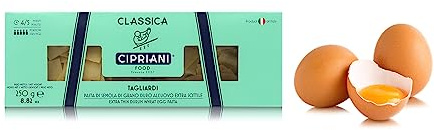 Cipriani Tagliardi, Extra Dünne Italienische Eiernudeln aus Hartweizengrieß, Neuinterpretation des Klassischen Maltagliati, Nudeln mit Frischen Eiern, Langsam Trocknend, 250 Gramm