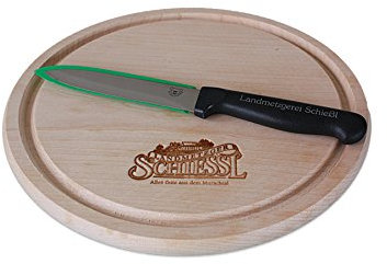 Brotzeitbrett mit Messer - Landmetzger Schiessl