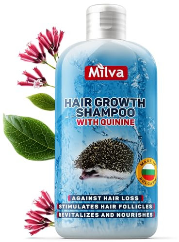 Milva Chinin Shampoo gegen Haarausfall | für besseres Haarwachstum, Haarausfall-Shampoo für Männer und Frauen, Haarwuchsmittel Haarshampoo mit Chinine, Haarpflege für mehr-Haare auf dem Kopf | 200 ML