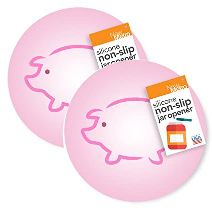 New Metro Design JOP-2PK Little Piggy Dosenöffner, Silikon, Rosa