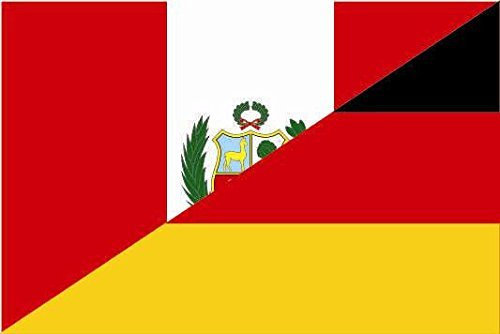 U24 Motorradflagge Peru-Deutschland Fahne Flagge 20 x 30 cm
