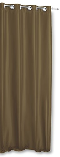 Haus und Deko Thermogardine Alaska Blickdicht Vorhang Polar Fleece Übergardine Ösen Gardine B/H 140x245 cm #1405 (Taupe hell)