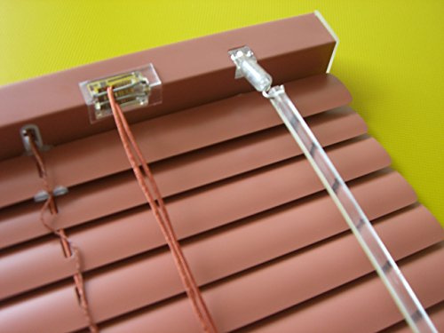 Alu Jalousie Terracotta - Breite 50 bis 240 cm - Höhe 130/160 / 220 cm - Tür Fenster Rollo Jalousette Aluminium Fensterjalousie Lamellen Metall (140 x 160 cm)