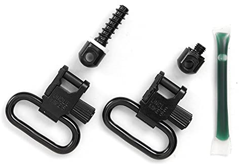 Uncle Mike's Quick Detachable Fore End Band Style Sling Swivels (Blued, 1-Inch Loop) , BLACK
