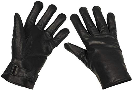 MFH - Lederhandschuhe schwarz, Schwarz, L