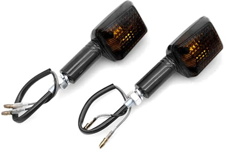 BIKE IT Motorcycle Long Stem Mini Indicators With Black Body And Smoked Lens