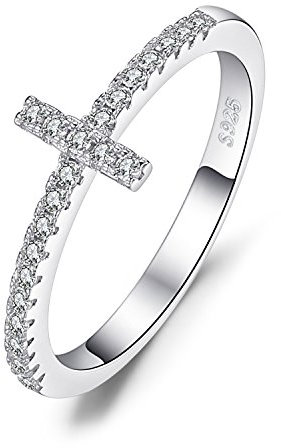 JewelryPalace Kreuz Wickelring Verlobungsring Unendlichkeit Promise Eheringe Ring Silber 925 Damen, Zirkonia Silberringe Trauringe Damenring Hochzeitsringe Stapelring Ringe Set, Damen Schmuck