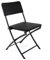 Nexos Trading Klappstuhl schwarz in Rattan-Optik Gartenstuhl Balkonstuhl 80 x 40 cm Campingstuhl Bistrostuhl Kunststoff Metallgestell wetterfest pflegeleicht