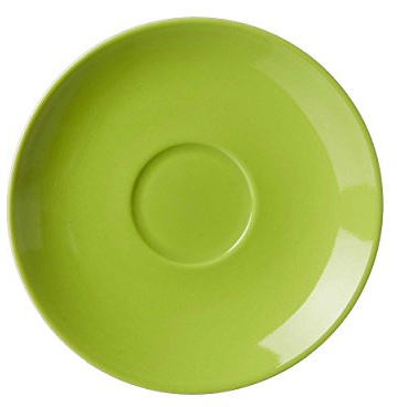 Ritzenhoff & Breker Doppio Espressountertasse, 1 Stück, Grün, ø 12 cm, Espresso Unterteller mit farbigem Rand, Untere aus Porzellan, Spülmaschinengeeignet