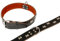 Hundehalsband, Leder, schwarz, Knochendesign, 80cm x 45mm, Top Qualität