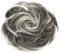 CAISHA Haargummi Bella Hochsteckfrisuren Haarteil Hochzeitfrisuren Voluminös Leicht Gewellt Hitzebeständige Kunstfaser DM17cm Grau Blond Mix G21B