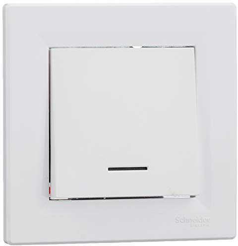 Zenitech SC5EPH1503121 Interrupteur va-vient lumineux encastrable complet asfora, Blanc
