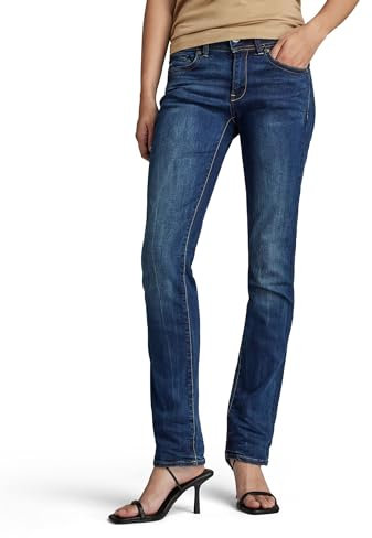 G-STAR Femme Jean Midge Saddle Straight, Bleu (dk aged D02153-6553-89), 31W / 30L
