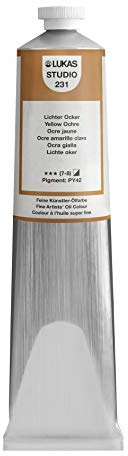 LUKAS STUDIO OIL 200 ml, Ölfarbe in Premium-Qualität, Farbton Lichter Ocker