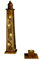Rucherstbchenhalter - Turm-Holzhalter fr Rucherstbchen und Rucherkegel mit Yin-Yang - Hhe ca. 30 cm, unten ca. 10 cm