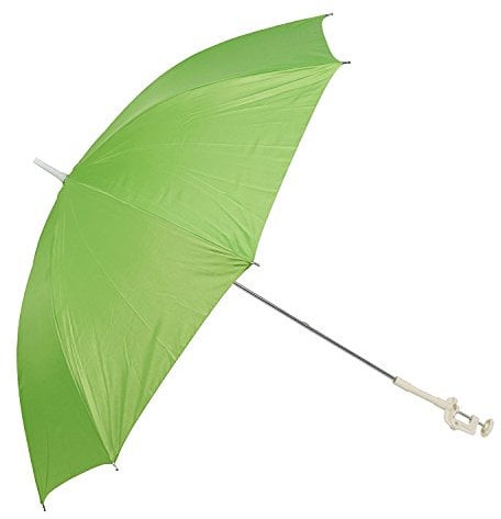Panorama Gifts Portable Deck Chair Umbrella Lightweight Balcony Parasol + Clamp On Screw (Green)