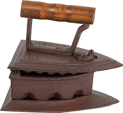 Biscottini - Plancha de hierro fundido, acabado oxidado antiguo, 19 x 15 x 16,5 cm
