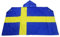 AZ FLAG - Umhangflagge Schweden - 150x90 cm - Schwedische Cape Fahne 100% Polyester mit Messing-Ösen - 110g
