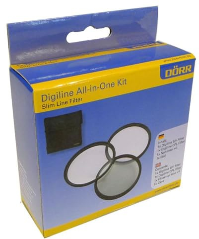 Dorr - Set di 3 filtri 58 mm Digi Line (UV, polarizzatore circolare e Close Up +4)