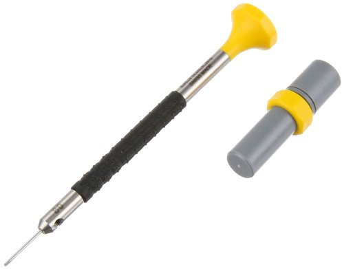 BERGEON 55-682 6899-AT-080 Tournevis Ergonomique en Acier Inoxydable avec Lames de Rechange 0,80 mm