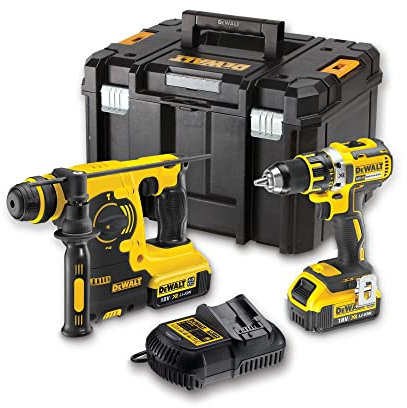 DeWalt BL DCD790/DCH253 DCK273M2T-QW - Estuche de taladro y martillo combinado con batería (18 V, 4 Ah)