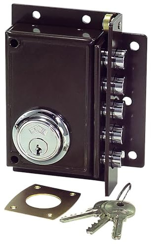 Jis 3010399 Cerradura Jis 239 Pintada Marron 11x7/ Derecha